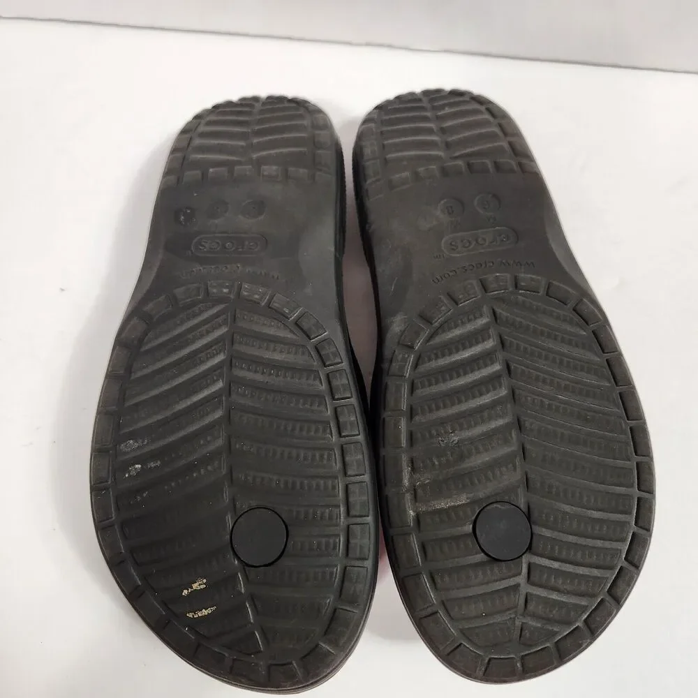 Iconic Crocs Comfort Black Sandals Size M 6 W 8